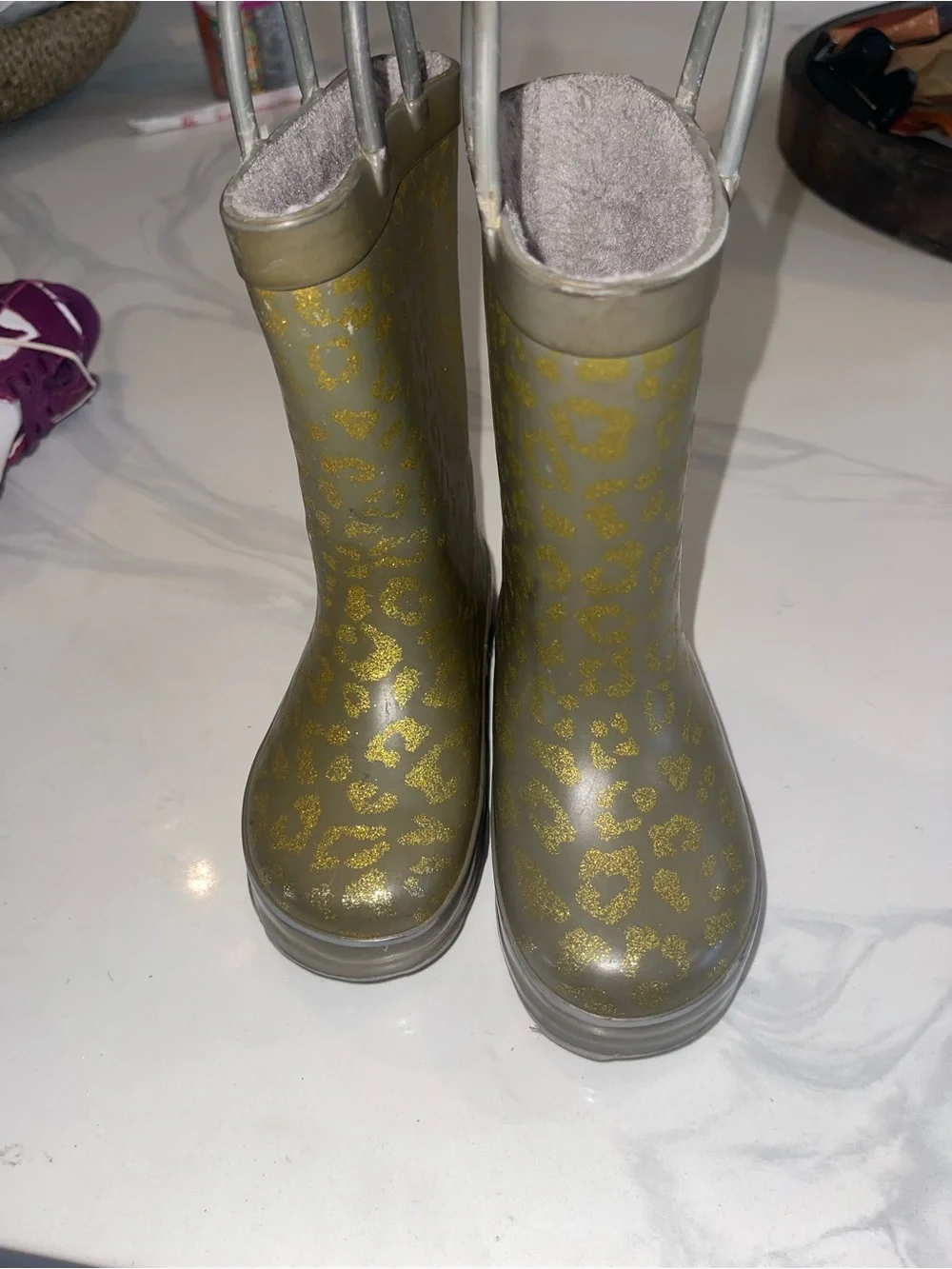 Girls Glitter Rain Boots